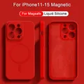 Coques magnétiques en silicone liquide pour for iPhone coque de charge sans fil for Magsafe