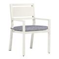 Summer Classics Avondale Aluminum Patio Dining Armchair w/ Cushions in White | Wayfair 340094+C594H4243W4243