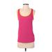 Reebok Active Tank Top: Pink Solid Activewear - Women's Size Small
