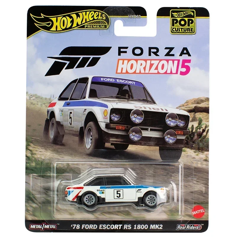 Original heiße Räder Premium Auto Popkultur Forza Horizont 78 Ford Escort Rs 1800 mk2 Kinderspiel zeug für Jungen 1/64 Druckguss Fahrzeug Geschenk Image