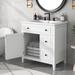 30 in. W x 18.3 in. D x 32.5 in. H Freestanding Bath Vanity Cabinet with Ceramic Sink Top