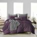 Twin/Twin XL Size Egyptian Cotton 1000 Thread Count Duvet Cover Solid Ultra Soft & Breathable 3 Piece Luxury Soft Wrinkle Free Cooling Sheet (1 Duvet Cover with 2 Pillowcases Plum)