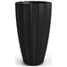 Sedona 15.9â€� x 15.9â€� x 28â€� Round Black Self-Watering Polyethylene Planter