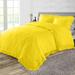 Twin/Twin XL Size Microfiber Duvet Cover Trimmed Ruffle Ultra Soft & Breathable 3 Piece Luxury Soft Wrinkle Free Cooling Sheet (1 Duvet Cover with 2 Pillowcases Yellow)