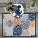 CAMILSON Spring Exotic Tropical Easy-Cleaning Non-Shedding Washable Outdoor Indoor Area Rug Multi 5x7