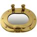 Nautical Tropical Imports 9.5 Inch Oval Solid Brass Wall Mount Porthole Mirror