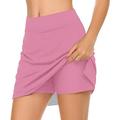 Wefuesd Black Skirt White Skirt Womens Casual Solid Tennis Skirt Yoga Sport Active Skirt Shorts Skirt Red Skirt Pink Skirt Purple Skirt Yellow Skirt Hot Pink M