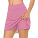 Wefuesd Black Skirt White Skirt Womens Casual Solid Tennis Skirt Yoga Sport Active Skirt Shorts Skirt Red Skirt Pink Skirt Purple Skirt Yellow Skirt Hot Pink M