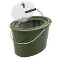Lixada Double-Deck Fishing Bucket 2-in-1 Fish Box with Detachable Strainer Colander Bait Storage Container Dual Handle Draining Basket for Anglers