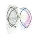 2 Pcs 40cm Folding Landing Net Head Colorful Fishing Net Stainless Steel Ring Fish Keeper Brail Release Net (Silver and Colorful)