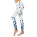 iOPQO Women s Valentine s Day Print Series High Waist Tights Compression Yoga Pants Running Fitness Leggings Women s Pants Leggings for Women Jeggings for Women Workout Pants Women Blue XL