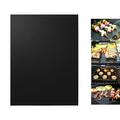 BBQ Oven Grill Mat Heat Resistant Non-Stick BBQ Grill Sheet Oven Pan Liners Baking Pad Mat (Black)