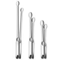 Mini Toaster Cakes Stainless Steel Grill Tongs Buffet Cooking Kitchen Utensils Barbecue Metal 3 Pcs