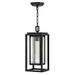 1 Light Medium Outdoor Hanging Lantern in Transitional Style 7 inches Wide By 16.75 inches High-Black Finish-Led Lamping Type-E26 Medium Vintage Lamp