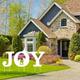 Outdoor Christmas JOY Decorations Large Xmas Yard Stakes Holiday Outside Letter Lawn Decorations Lawn Signs for Garden Home Lawn Pathway Walkway