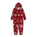 TMOYZQ Family Christmas Pjs Matching Sets Snowflake Patterned Holiday Xmas Onesies Pajamas One Piece Zip-up Fleece Jumpsuit Sleepwear Set with Hood for Couples and Kids