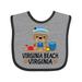 Inktastic Virginia Beach VA Vacation Bear Boys Baby Bib