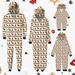 Shldybc Christmas Pajamas for Family for Men Christmas Holiday Pjs Matching Sets Plaid Onesie Christmas Sleepwear Jumpsuit Reindeer Xmas Snowflake Snowman Elks Santa Outfit Home wear - Clearance