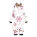 Jacenvly Family Christmas Pajamas Clearance Long Sleeve Snowflake Print Soft Comfort Loungewear Dog Pajamas Crewneck Loose Casual Home Wear Festive Sleepwear Sets Jumpsuit