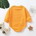 eczipvz Baby Bodysuit Baby Boys Girls Long Sleeve Letter Bodysuit Romper Outfits Crawl Walk Baby Boy (Orange 3-6 Months)