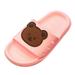 Wilucolt Girls Slippers Fashion Summer Cartoon Indoor Slippers Boys And Girls Thick Bottom Home Slippers Soft Bottom Sandals Light Weight