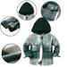 Godderr Toddler Boys Hooded Shirt Kids Newborn Plaid Shirt Button Down Shirt Long Sleeve Cotton Top Jacket Fall Winter Clothes for 6M-9Y