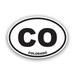Colorado Euro Oval Sticker Decal - Self Adhesive Vinyl - Weatherproof - Made in USA - co