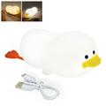 Leadrop Duck Night Light Soft Lighting Flicker Free Dimmable Adorable Appearance Creative Shape Decorative Silicone Cartoon Duck LED Night Light Bedroom Supplies