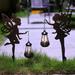 2Pcs Metal Fairy Solar Light Outdoor Decoration Metal Fairy Garden Stake Stake Light for Lawn Patio Courtyard