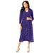 Plus Size Women's Lace & Sequin Jacket Dress Set by Roaman's in Midnight Violet (Size 32 W) Formal Evening