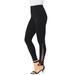 Plus Size Women's Lattice Essential Stretch Legging by Roaman's in Black (Size 42/44) Activewear Workout Yoga Pants