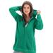Plus Size Women's Classic-Length Thermal Hoodie by Roaman's in Midnight Vine (Size 2X) Zip Up Sweater