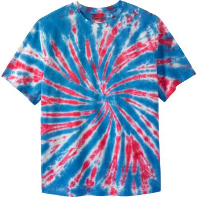 Plus Size Women's Lightweight Tie-Dye Crewneck Tee by KingSize in Americana Tie Dye (Size 8XL)