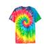 Plus Size Women's Lightweight Longer-Length Tie-Dye Crewneck by KingSize in Rainbow Tie Dye (Size 3XL)