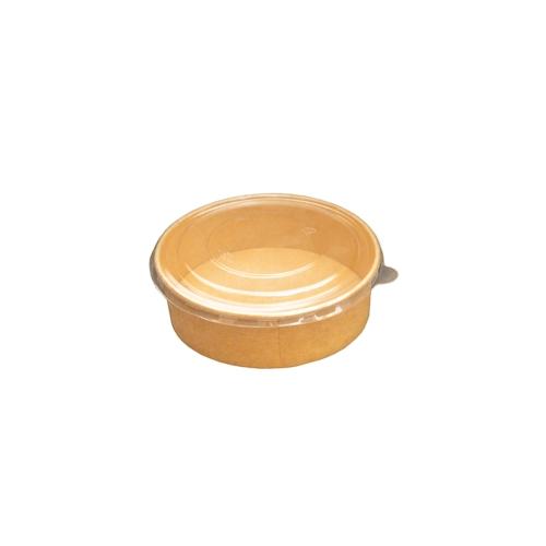 Commerline 750 ml Bio Salatschalen 300 Stück Salatboxen mit Deckel Kraft