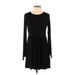 Wednesday's Girl Casual Dress - Sweater Dress: Black Solid Dresses - New - Women's Size Small