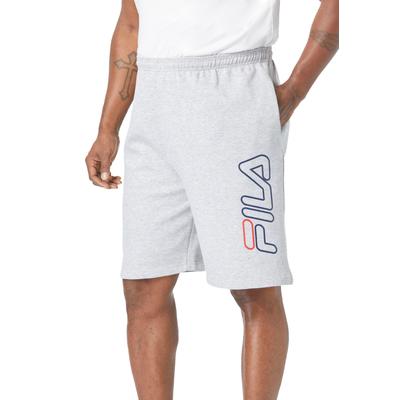 Men's Big & Tall Fila® fleece logo shorts by FILA in Heather Grey (Size 2XL)