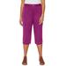 Plus Size Women's Sateen Stretch Capri by Catherines in Berry Pink (Size 34 W)