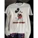 Disney Shirts | Disney Shirt Mickey Mouse Adult Size Small White Retro Y2k Graphic Casual Tee | Color: White | Size: S