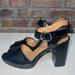 Nine West Shoes | Nine West Y2k Block Peep Toe Heels | Color: Black | Size: 9