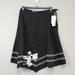 Nine West Skirts | Nwt Nine West Black Linen Floral Side Tie Skirt | Color: Black/White | Size: 10