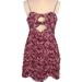 Zara Dresses | Nwt (M) Zara Dress Purple Printed Ruched Draped Metallic Front Cut Out Mini | Color: Pink/Purple | Size: M