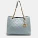 Michael Kors Bags | Michael Michael Kors Light Blue Quilted Leather Susannah Tote | Color: Blue | Size: Os