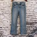 Free People Jeans | Free People Mid Rise Cropped Relaxed Leg Jean In Blue Size 26 | Color: Blue | Size: 26