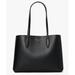 Kate Spade Bags | New Kate Spade All Day Large Tote Leather Black Multi With Polka Dot Pouch | Color: Black | Size: Os