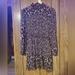 Zara Dresses | Nwot Zara High Neck Ruffle Elastic Waist Dress - Large | Color: Black/Purple | Size: L