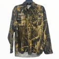 Columbia Shirts | Columbia Mens Camo Cotton Button Down Casual Shirt Embroidered Size Medium | Color: Red | Size: M