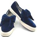 Nine West Shoes | Nine West Velour Slip-On Sneakers Size 9.5m. S973 | Color: Blue/White | Size: 9.5