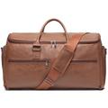 seyfocnia Carry On Garment Bag for Travel, Convertible Travel Garment Bag for Men Women, 2 in 1 Hanging Suitcase Suit Business Travel Bag, A02 Brown, Garment Bag