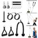 Cable Pulley System Home Gym, Weight Cable Pulley System Fitness Dual Cable Pulley Attachment Home Gym Equipment for LAT Pull Down, Arm Workout